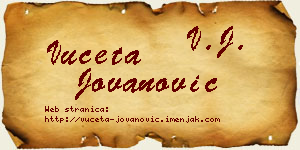 Vuceta Jovanović vizit kartica